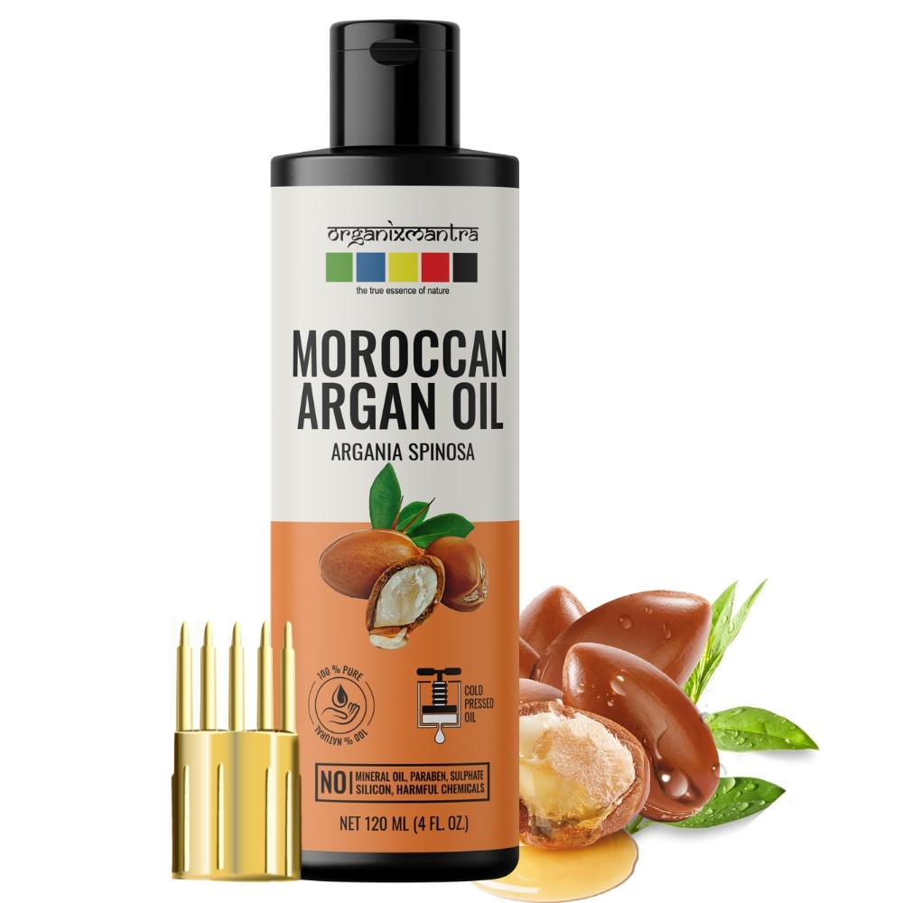 Organix Mantra Moroccan Argan Oil, 100% Pure, Natural & Cold Pressed Organic Oil, 120ML