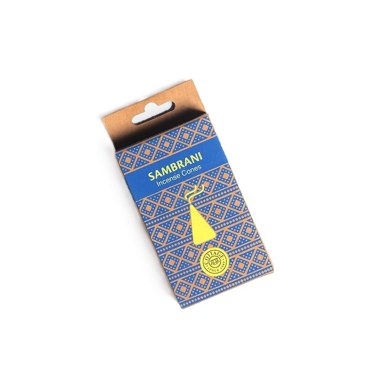 Sambarani - Incense Cones - 15 Cones & Stand